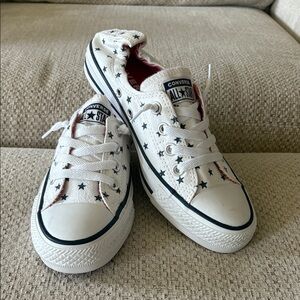 Converse Women’s White and Blue Star Sneakers